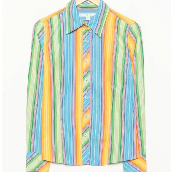 HP👌Trend Alert! Multicolour shirt M (US 10) - Picture 3 of 11